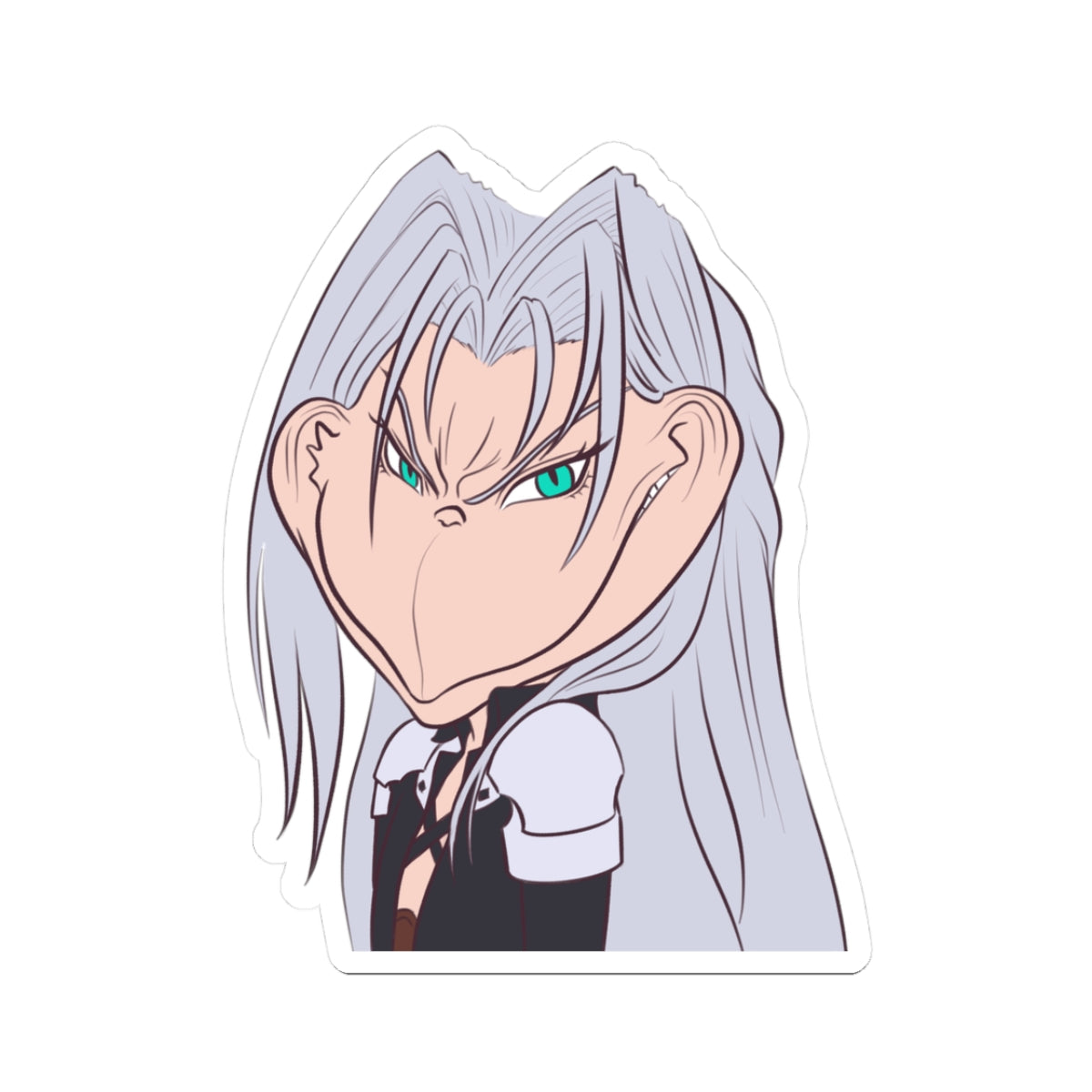 Smug Villain Sticker — Funny Anime Vinyl Kiss-Cut Decal